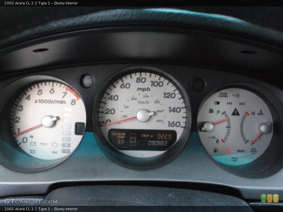 Ebony Interior Gauges for the 2003 Acura CL 3.2 Type S #47221121