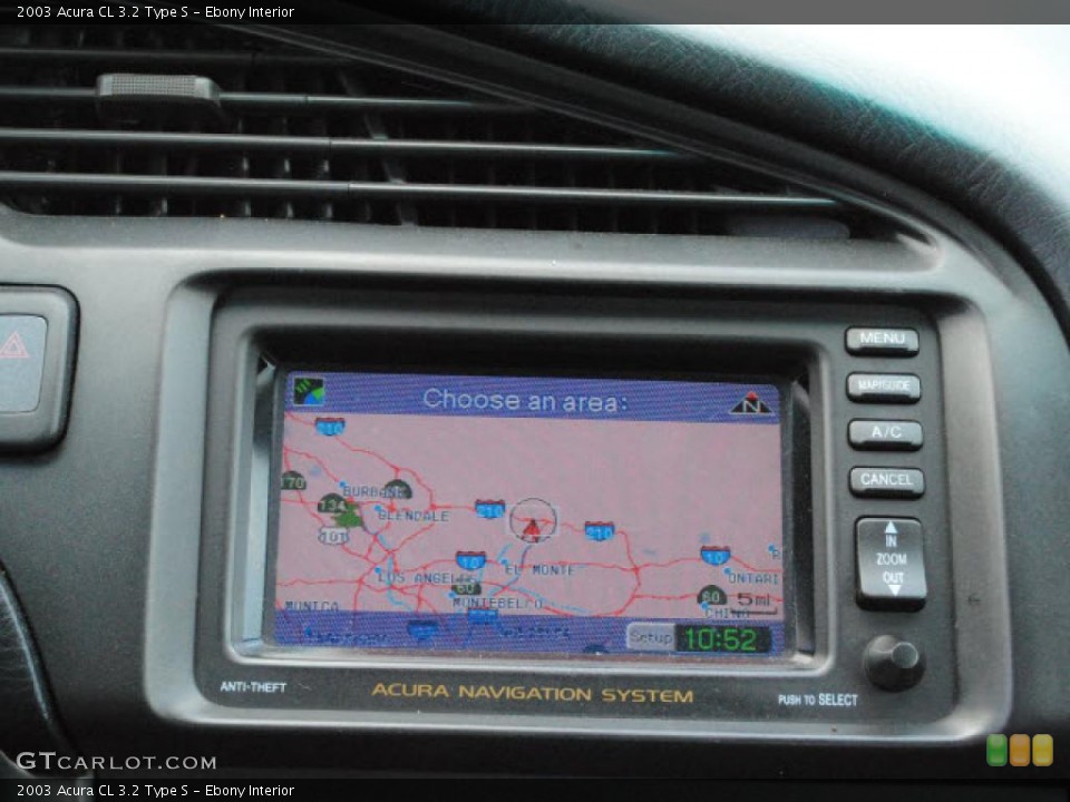Ebony Interior Navigation for the 2003 Acura CL 3.2 Type S #47221181