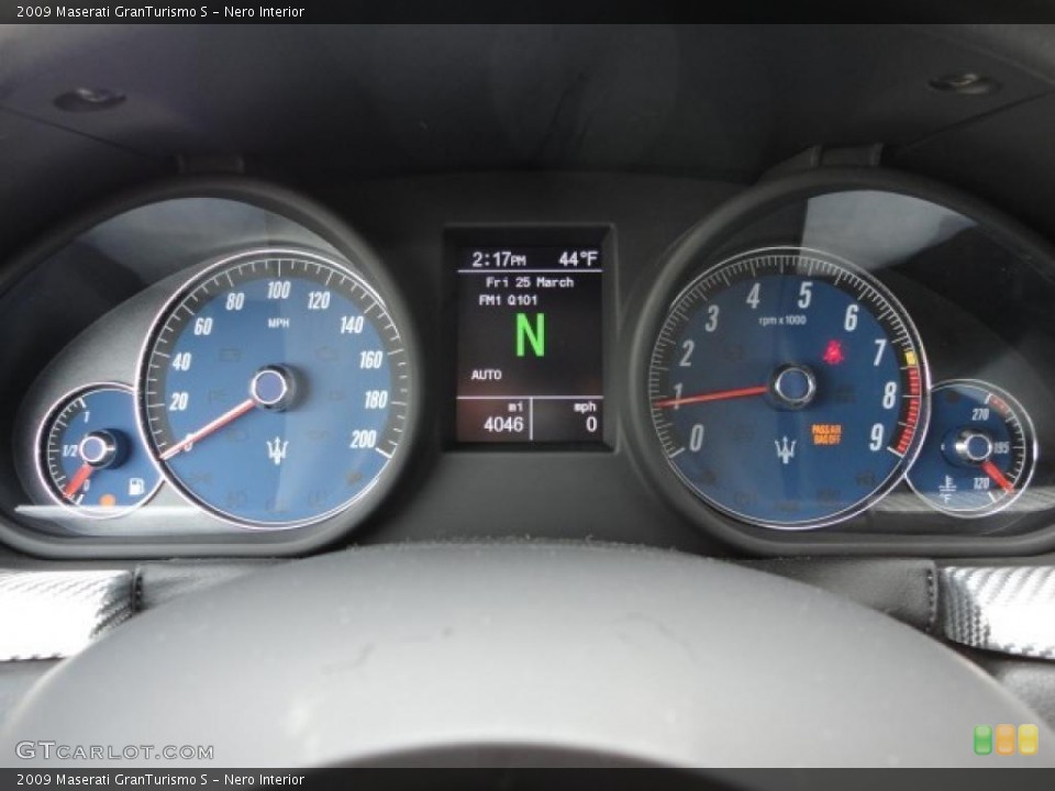 Nero Interior Gauges for the 2009 Maserati GranTurismo S #47221259