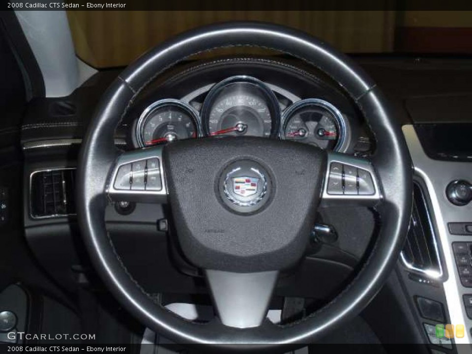 Ebony Interior Steering Wheel for the 2008 Cadillac CTS Sedan #47223212