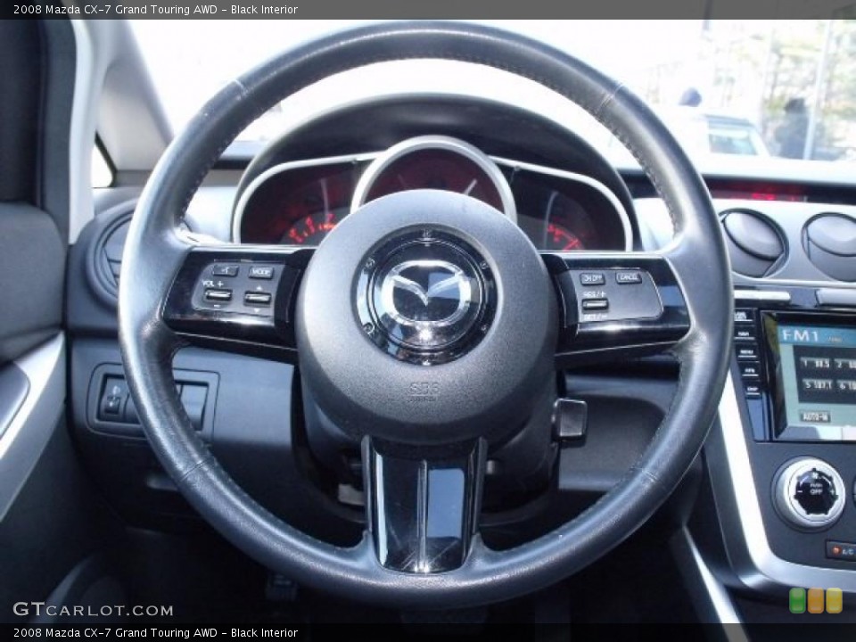 Black Interior Steering Wheel for the 2008 Mazda CX-7 Grand Touring AWD #47223347