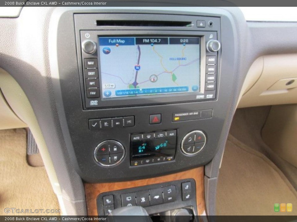 Cashmere/Cocoa Interior Navigation for the 2008 Buick Enclave CXL AWD #47223740