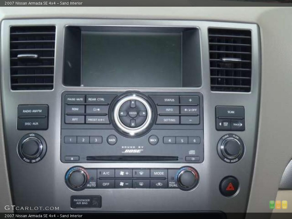 Sand Interior Controls for the 2007 Nissan Armada SE 4x4 #47224187