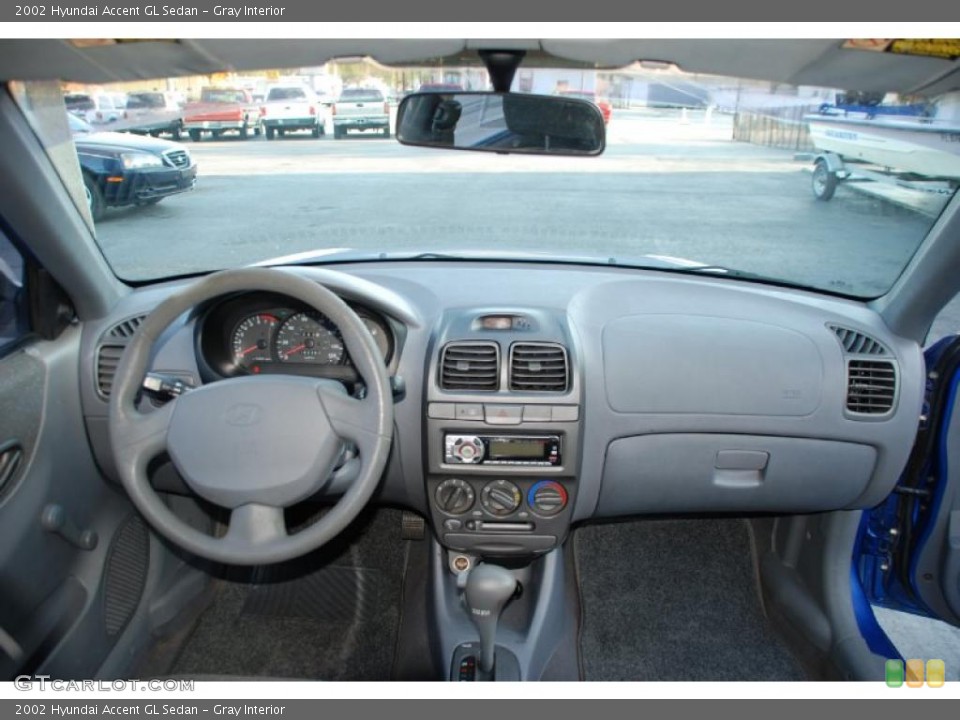 Gray Interior Dashboard for the 2002 Hyundai Accent GL Sedan #47226806