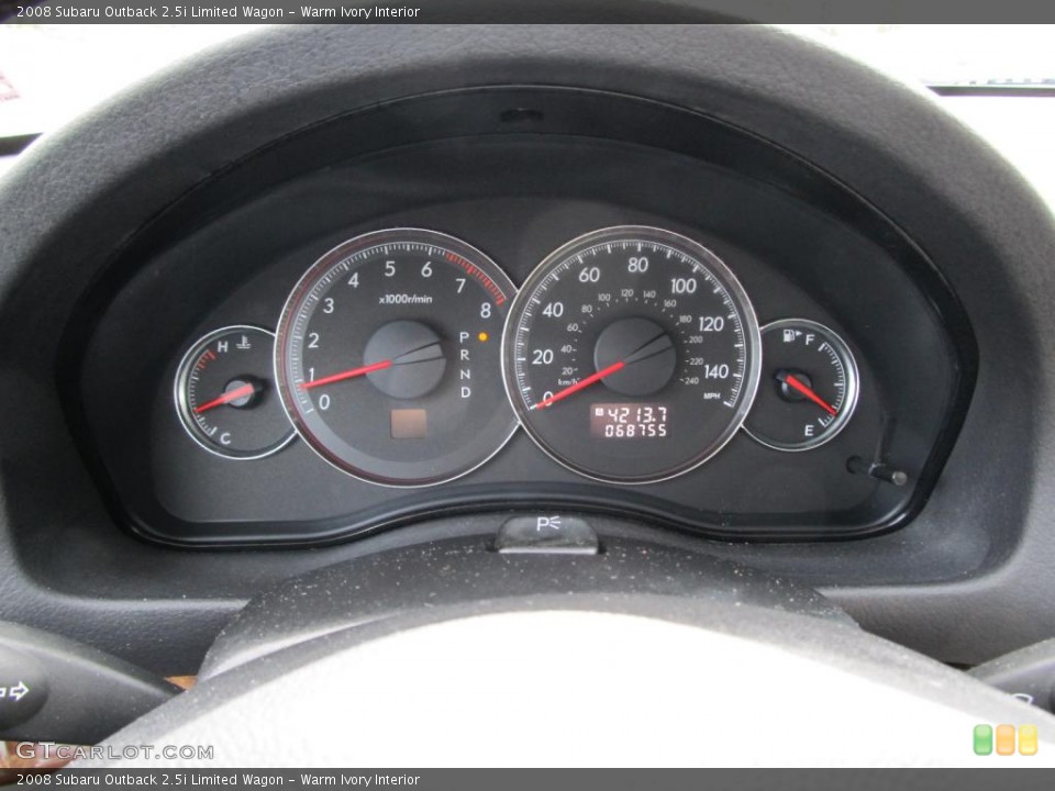 Warm Ivory Interior Gauges for the 2008 Subaru Outback 2.5i Limited Wagon #47228672