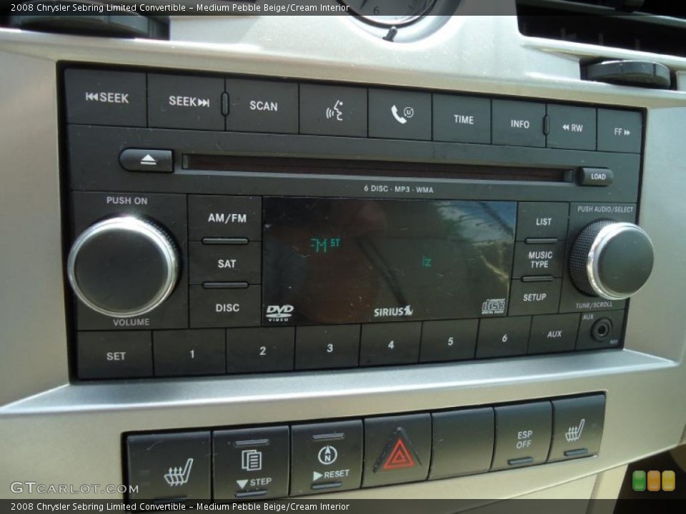 Medium Pebble Beige/Cream Interior Controls for the 2008 Chrysler Sebring Limited Convertible #47228717