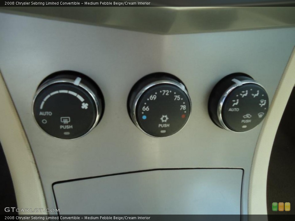 Medium Pebble Beige/Cream Interior Controls for the 2008 Chrysler Sebring Limited Convertible #47228729