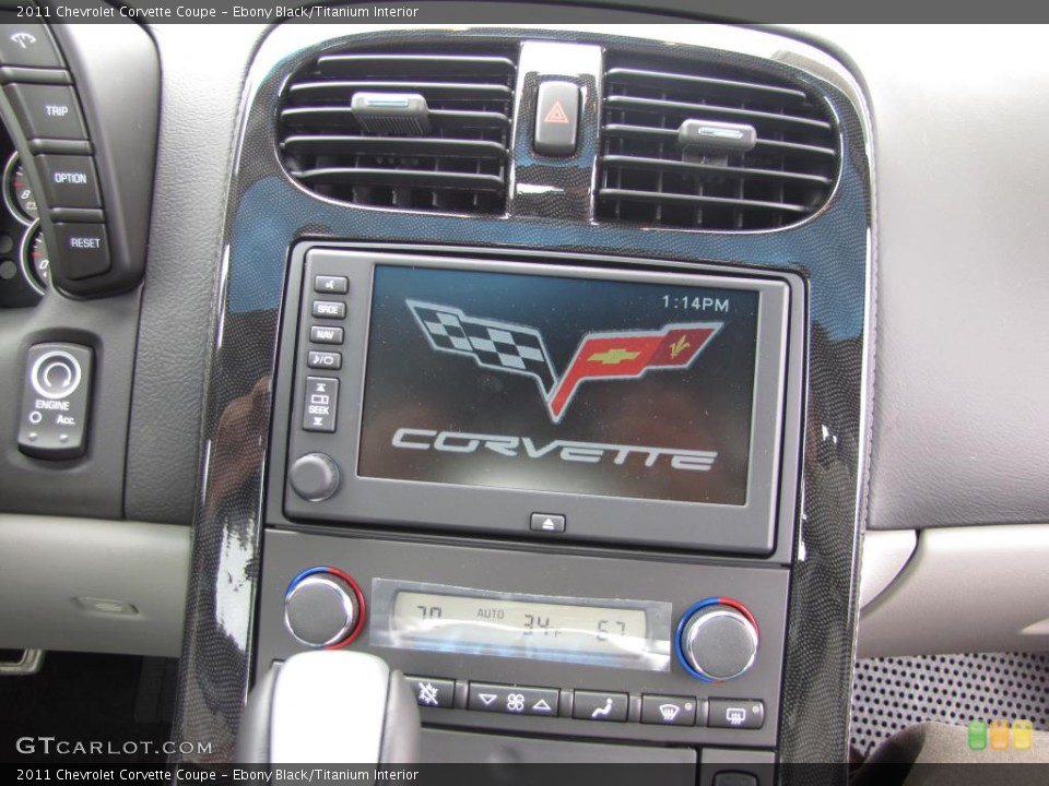 Ebony Black/Titanium Interior Controls for the 2011 Chevrolet Corvette Coupe #47228825