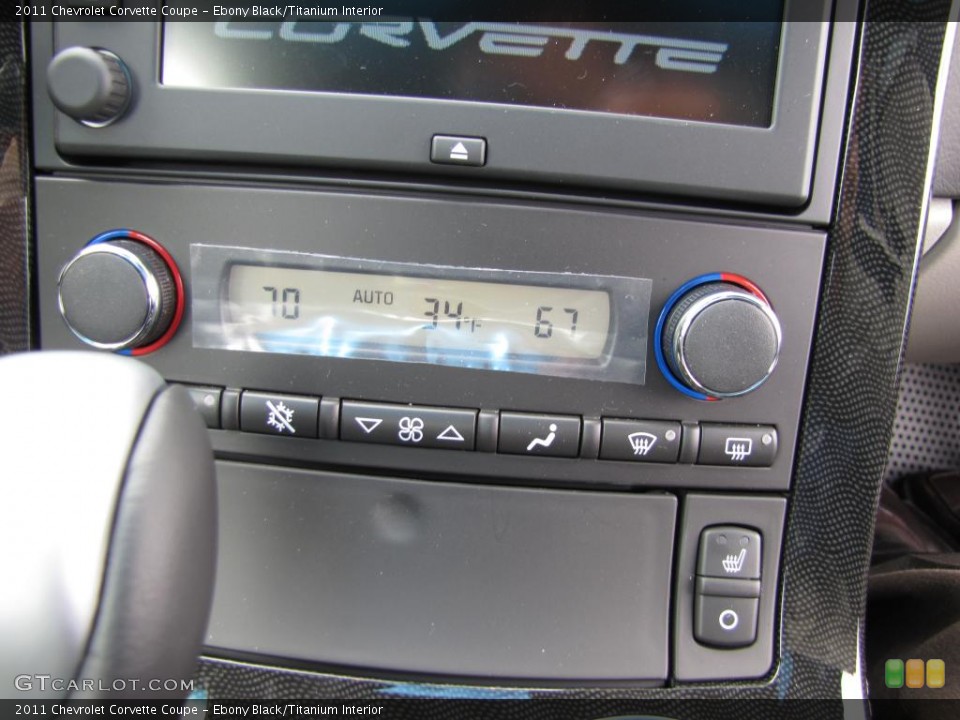 Ebony Black/Titanium Interior Controls for the 2011 Chevrolet Corvette Coupe #47228876