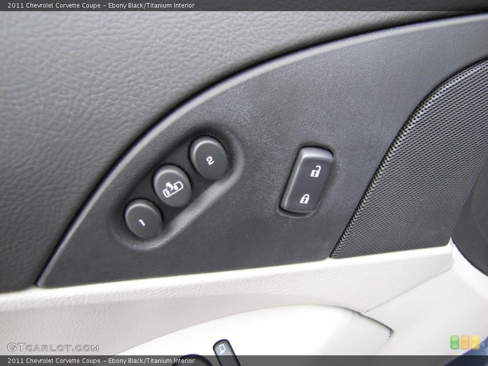 Ebony Black/Titanium Interior Controls for the 2011 Chevrolet Corvette Coupe #47228963