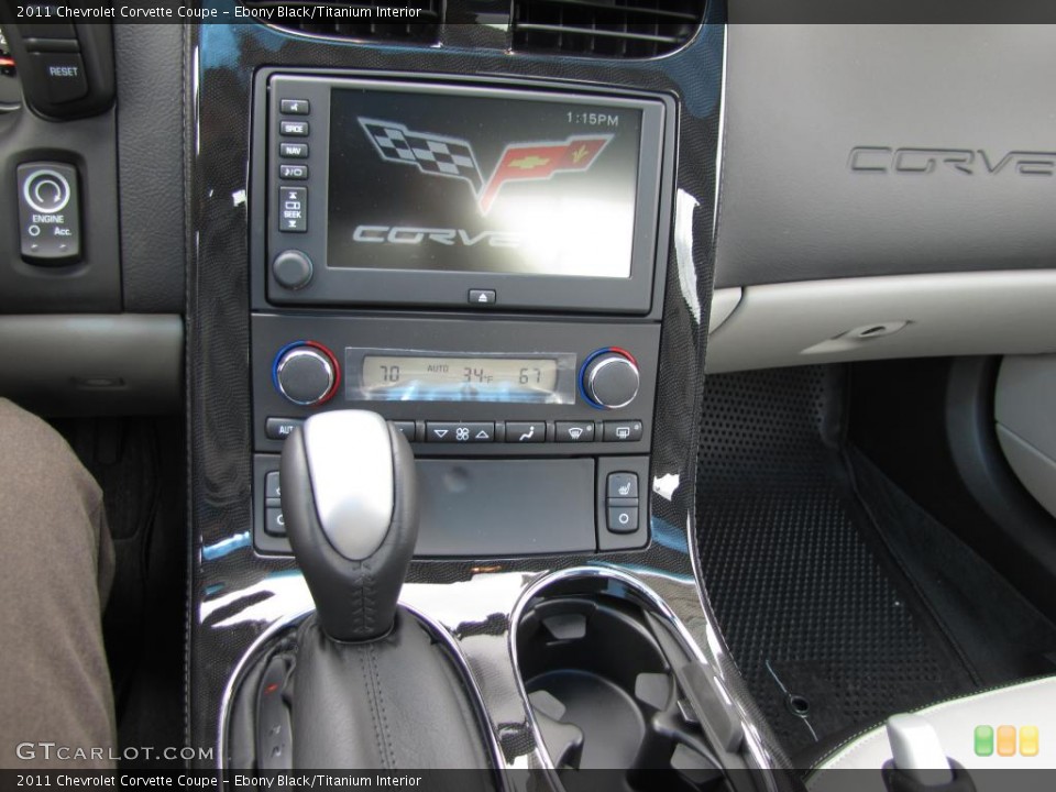 Ebony Black/Titanium Interior Controls for the 2011 Chevrolet Corvette Coupe #47229068