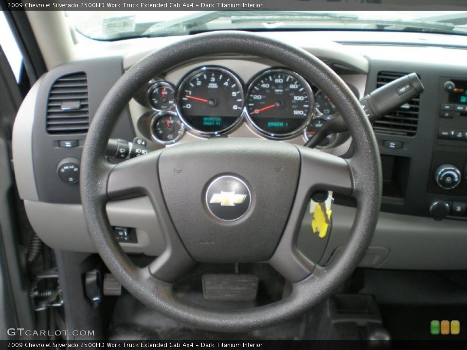 Dark Titanium Interior Steering Wheel for the 2009 Chevrolet Silverado 2500HD Work Truck Extended Cab 4x4 #47230688