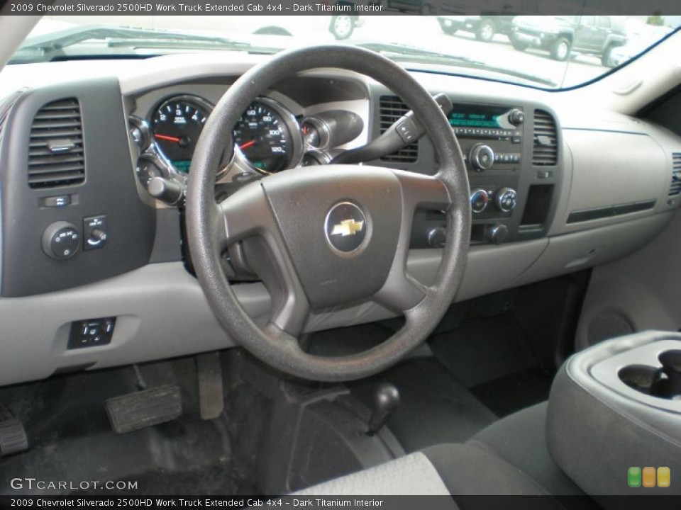 Dark Titanium Interior Dashboard for the 2009 Chevrolet Silverado 2500HD Work Truck Extended Cab 4x4 #47230703
