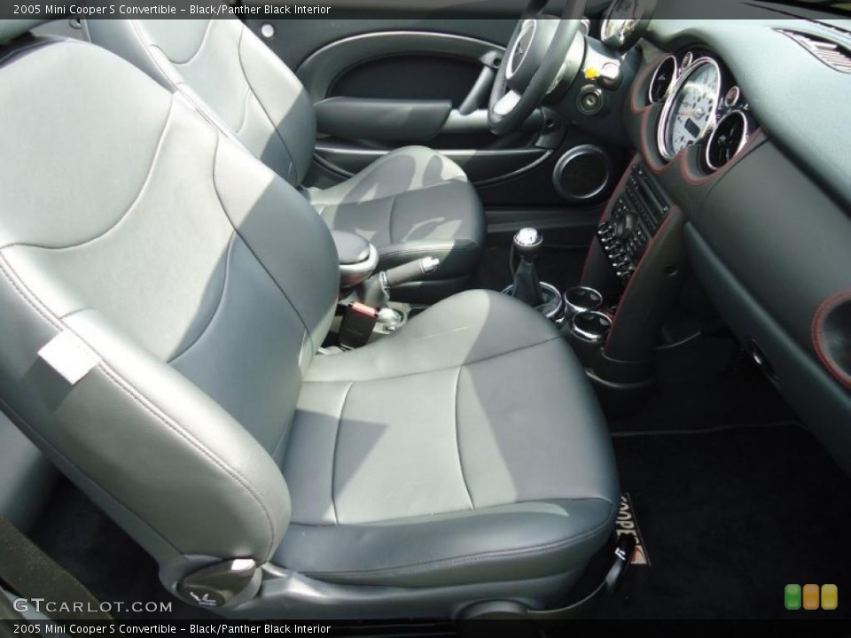Black/Panther Black Interior Photo for the 2005 Mini Cooper S Convertible #47232245
