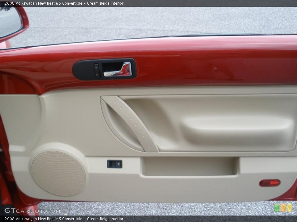 Cream Beige Interior Door Panel for the 2008 Volkswagen New Beetle S Convertible #47232644