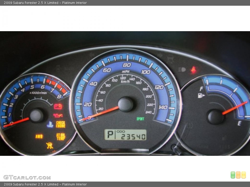 Platinum Interior Gauges for the 2009 Subaru Forester 2.5 X Limited #47232719