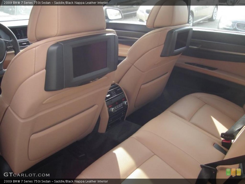 Saddle/Black Nappa Leather Interior Photo for the 2009 BMW 7 Series 750i Sedan #47232926