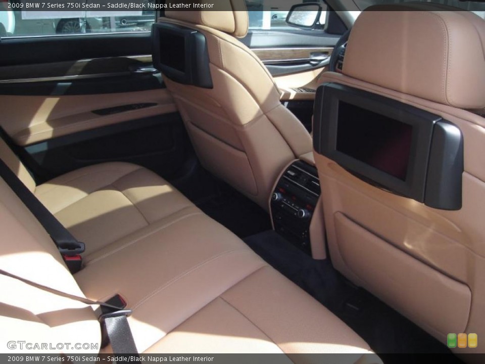 Saddle/Black Nappa Leather Interior Photo for the 2009 BMW 7 Series 750i Sedan #47232941
