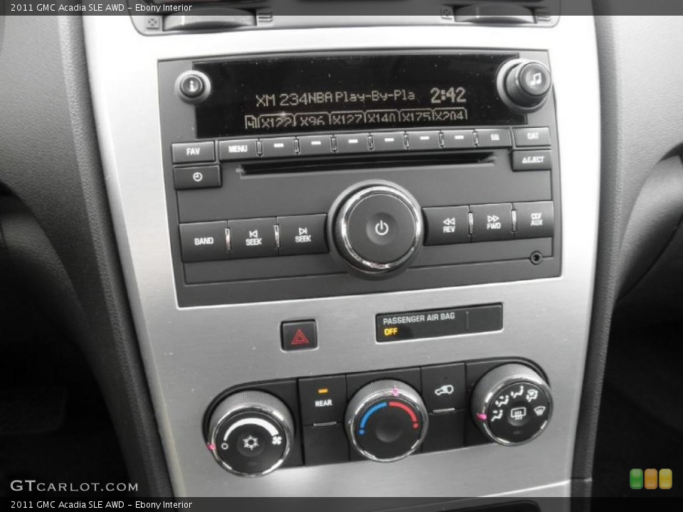 Ebony Interior Controls for the 2011 GMC Acadia SLE AWD #47234858