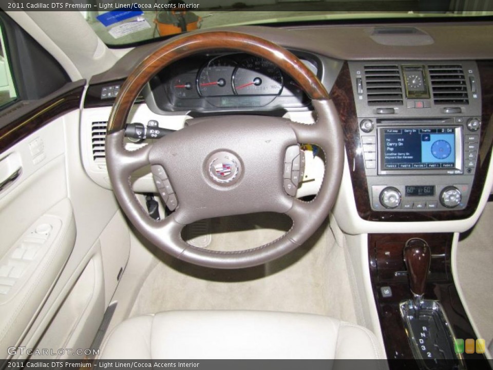 Light Linen/Cocoa Accents Interior Steering Wheel for the 2011 Cadillac DTS Premium #47236889