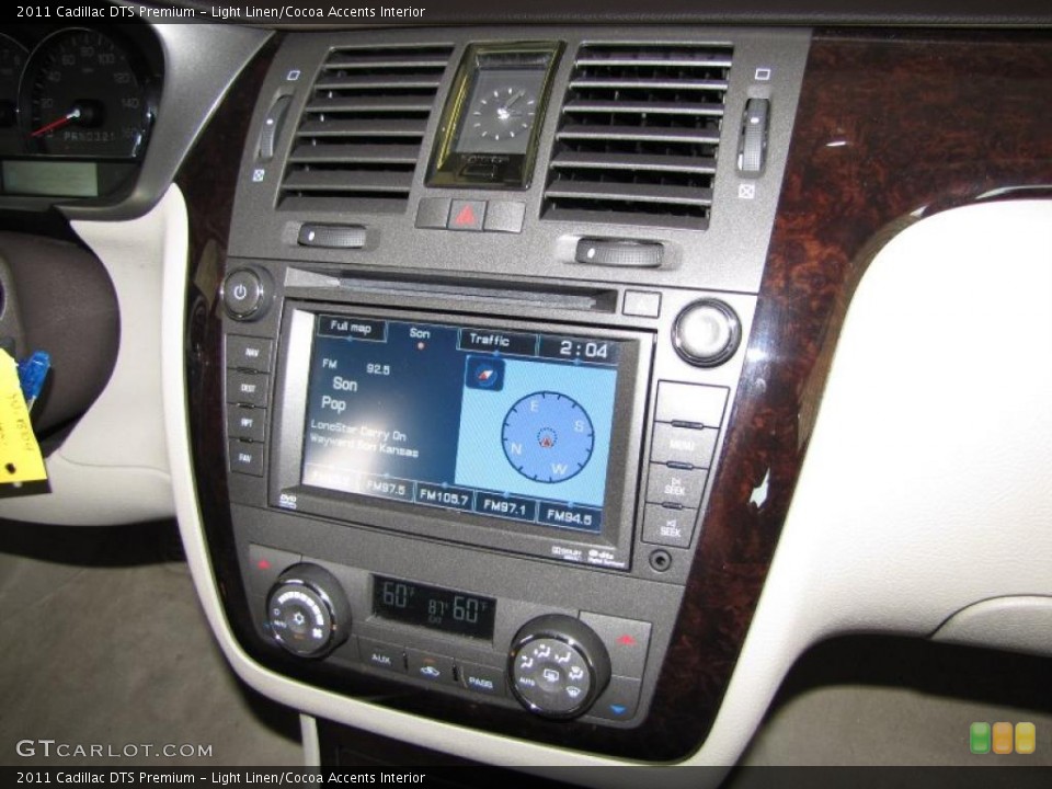 Light Linen/Cocoa Accents Interior Controls for the 2011 Cadillac DTS Premium #47236901