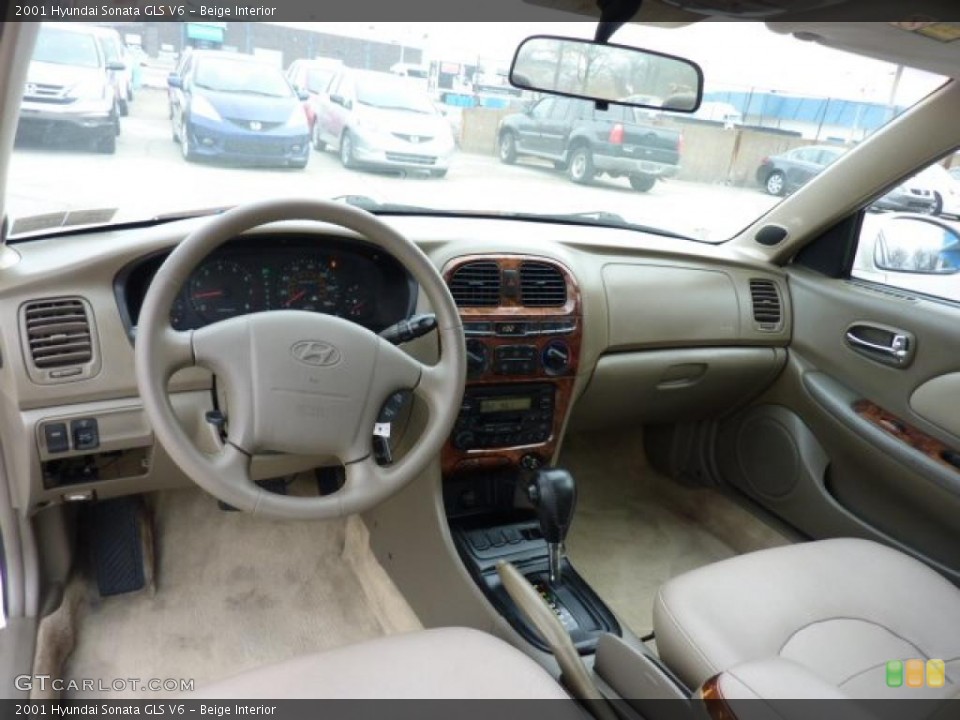 Beige Interior Prime Interior for the 2001 Hyundai Sonata GLS V6 #47237633