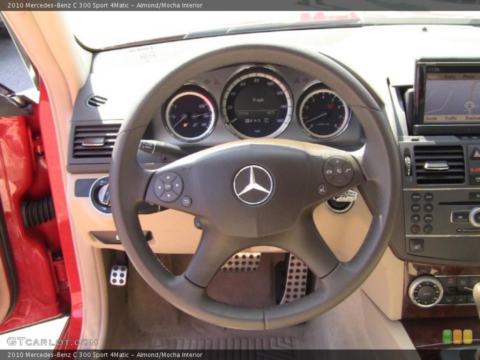 Almond/Mocha Interior Steering Wheel for the 2010 Mercedes-Benz C 300 Sport 4Matic #47238182