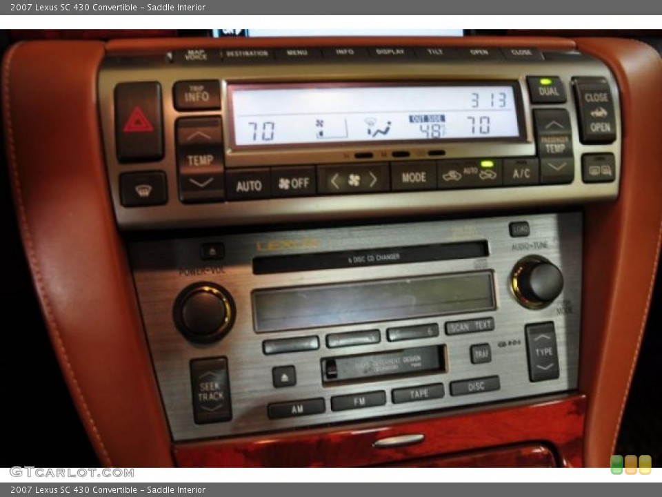 Saddle Interior Controls for the 2007 Lexus SC 430 Convertible #47240840