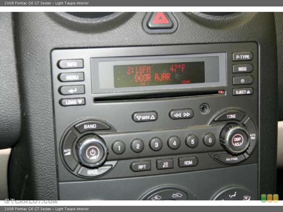 Light Taupe Interior Controls for the 2008 Pontiac G6 GT Sedan #47242064