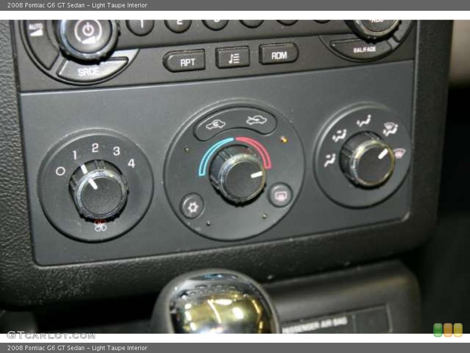 Light Taupe Interior Controls for the 2008 Pontiac G6 GT Sedan #47242076