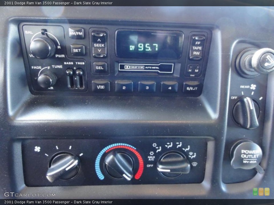 Dark Slate Gray Interior Controls for the 2001 Dodge Ram Van 3500 Passenger #47242127
