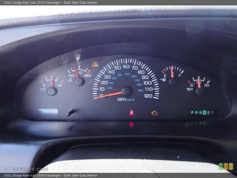 Dark Slate Gray Interior Gauges for the 2001 Dodge Ram Van 3500 Passenger #47242139
