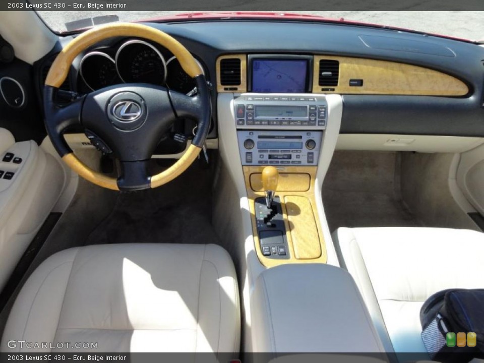 Ecru Beige Interior Dashboard for the 2003 Lexus SC 430 #47243123