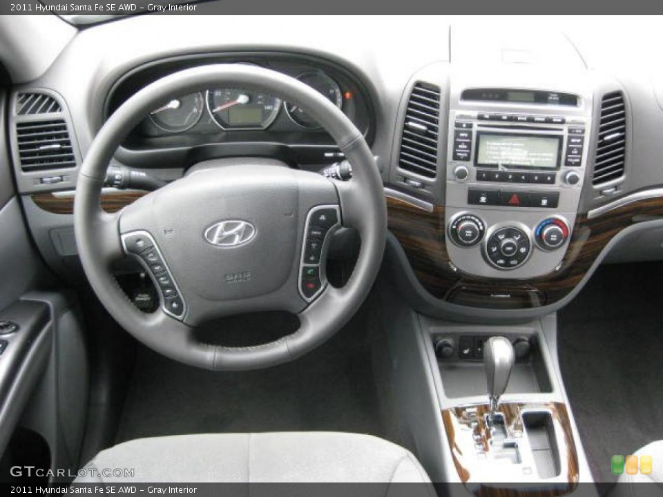 Gray Interior Dashboard for the 2011 Hyundai Santa Fe SE AWD #47243126