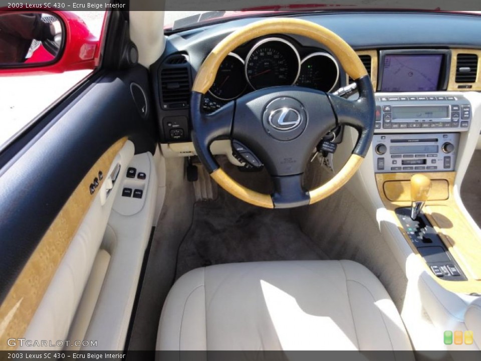 Ecru Beige Interior Steering Wheel for the 2003 Lexus SC 430 #47243138