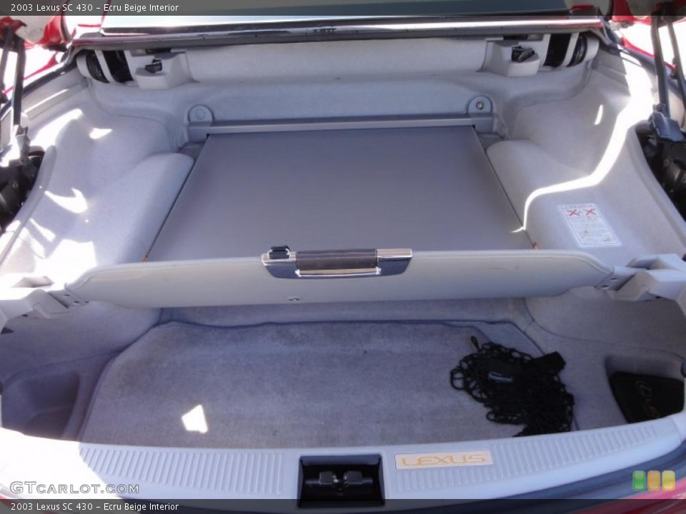 Ecru Beige Interior Trunk for the 2003 Lexus SC 430 #47243384