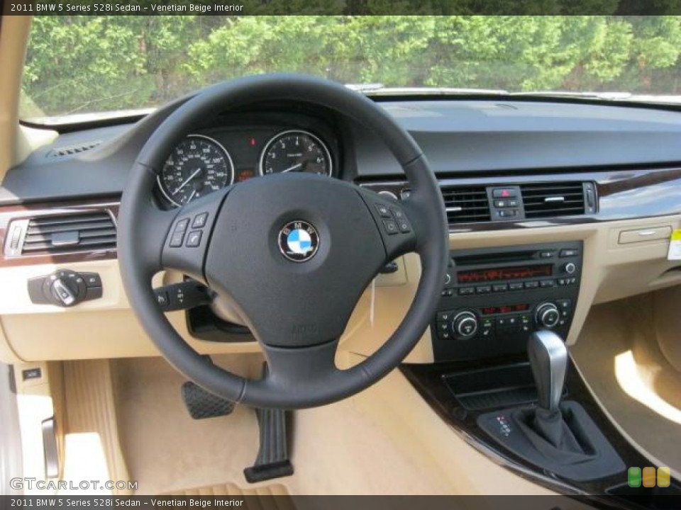 Venetian Beige Interior Dashboard for the 2011 BMW 5 Series 528i Sedan #47244380