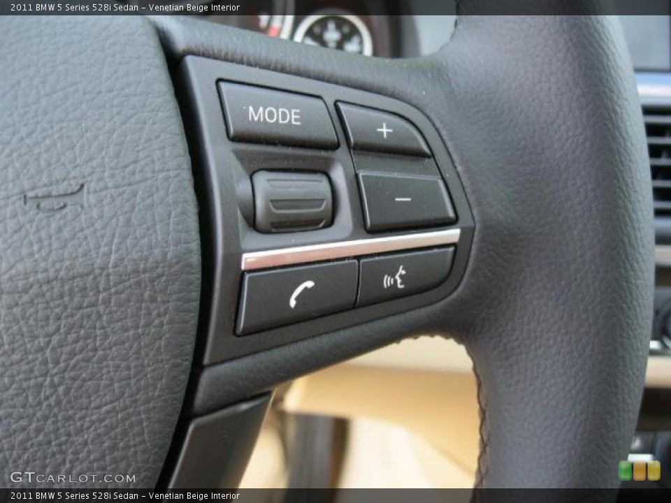 Venetian Beige Interior Controls for the 2011 BMW 5 Series 528i Sedan #47244575