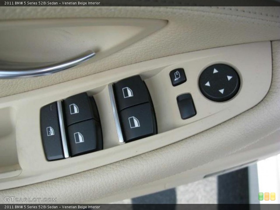 Venetian Beige Interior Controls for the 2011 BMW 5 Series 528i Sedan #47244599