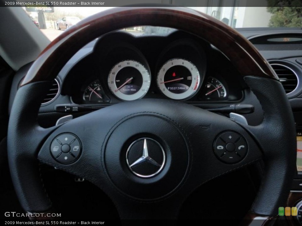 Black Interior Steering Wheel for the 2009 Mercedes-Benz SL 550 Roadster #47246771