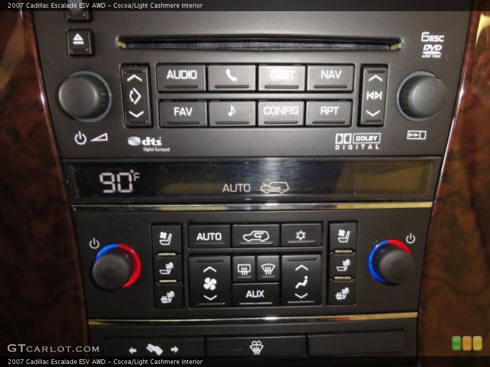 Cocoa/Light Cashmere Interior Controls for the 2007 Cadillac Escalade ESV AWD #47247690