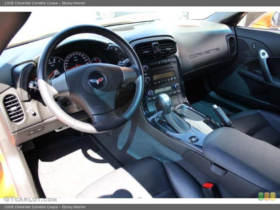 Ebony Interior Steering Wheel for the 2008 Chevrolet Corvette Coupe #47248139