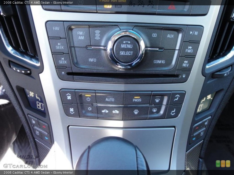 Ebony Interior Controls for the 2008 Cadillac CTS 4 AWD Sedan #47248715