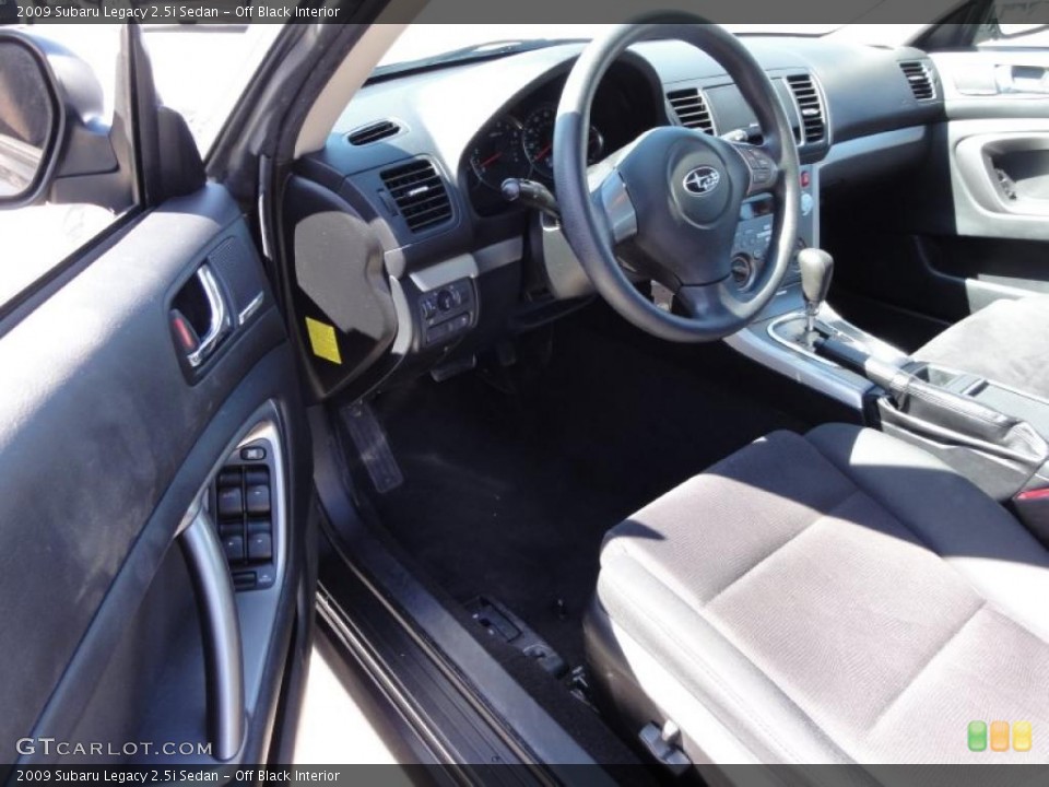 Off Black Interior Photo for the 2009 Subaru Legacy 2.5i Sedan #47249579