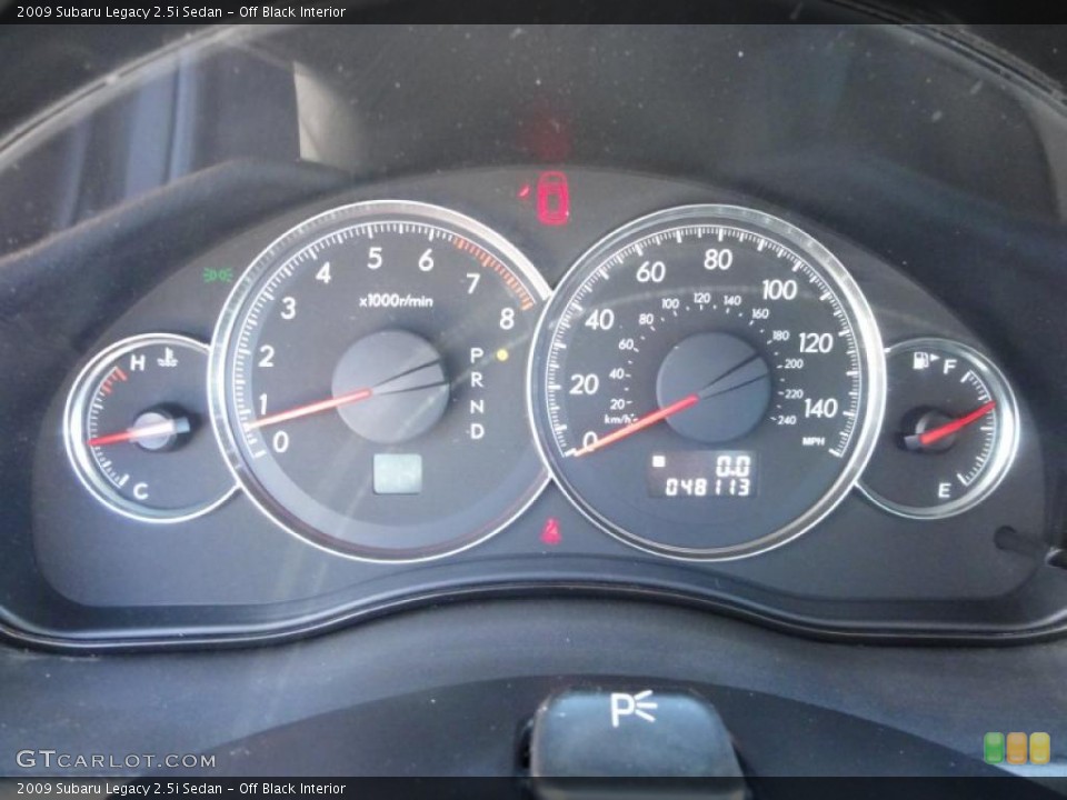 Off Black Interior Gauges for the 2009 Subaru Legacy 2.5i Sedan #47249675
