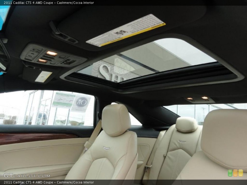 Cashmere/Cocoa Interior Sunroof for the 2011 Cadillac CTS 4 AWD Coupe #47253404