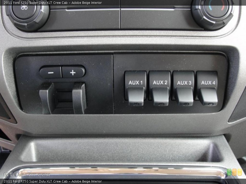 Adobe Beige Interior Controls for the 2011 Ford F250 Super Duty XLT Crew Cab #47253503