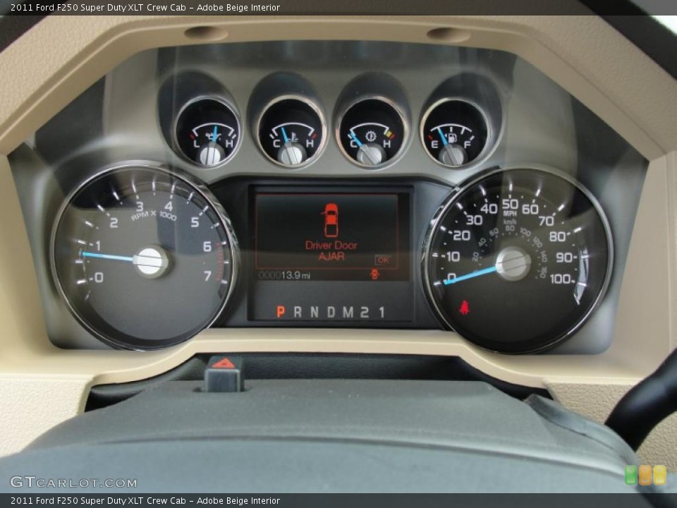 Adobe Beige Interior Gauges for the 2011 Ford F250 Super Duty XLT Crew Cab #47253560
