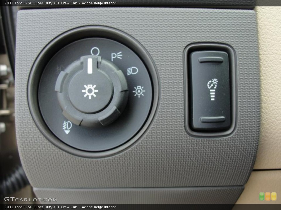 Adobe Beige Interior Controls for the 2011 Ford F250 Super Duty XLT Crew Cab #47253572