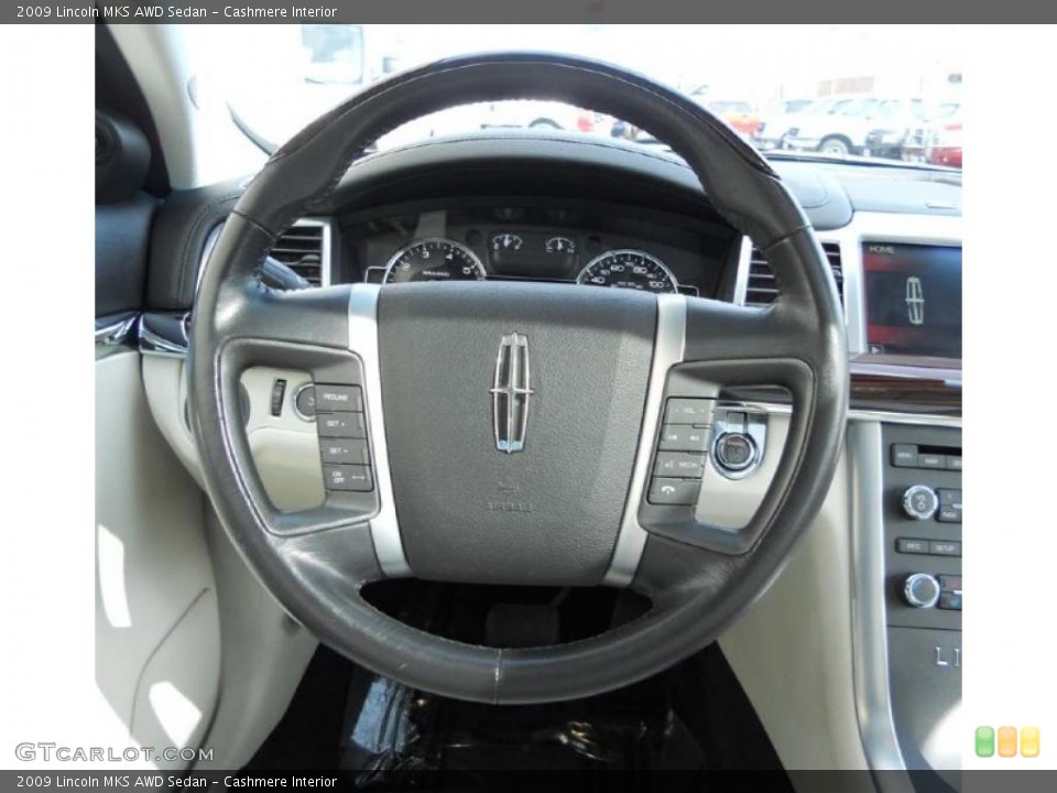 Cashmere Interior Steering Wheel for the 2009 Lincoln MKS AWD Sedan #47254352